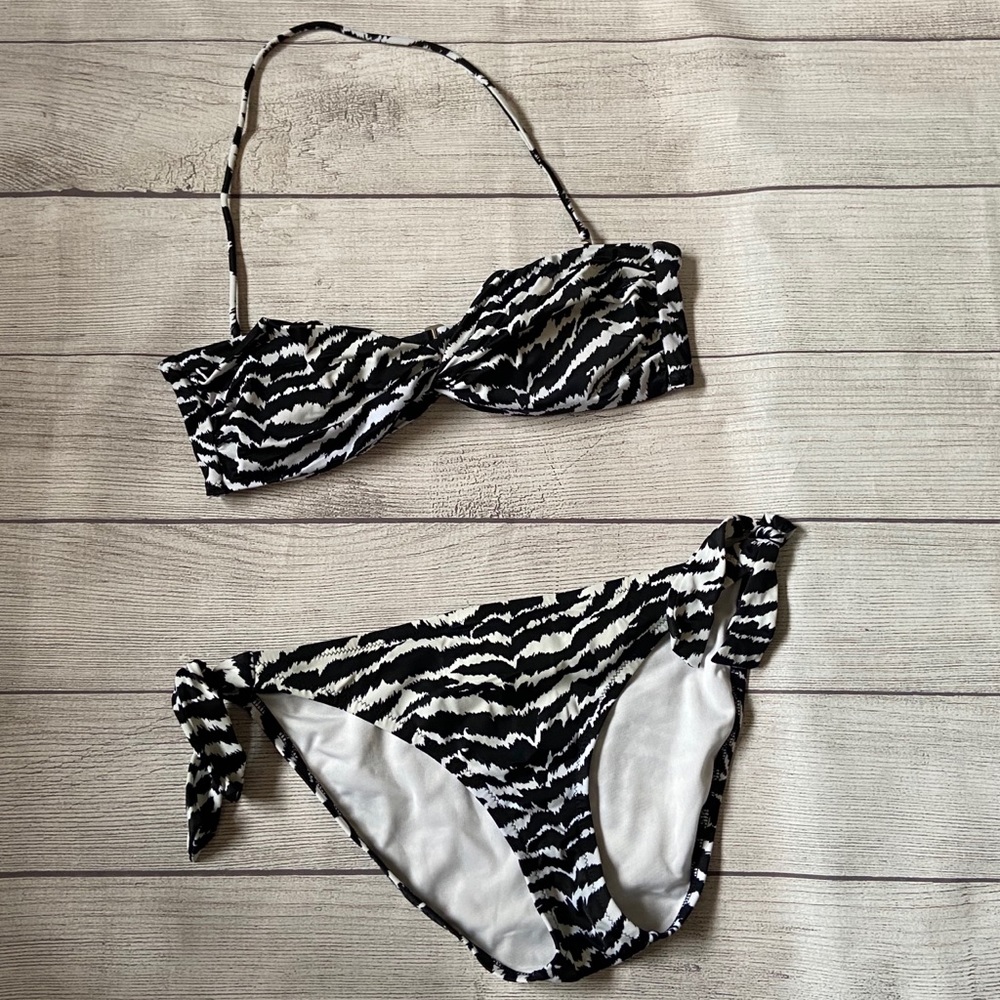 Victoria's Secret Black and White Zebra Bikini